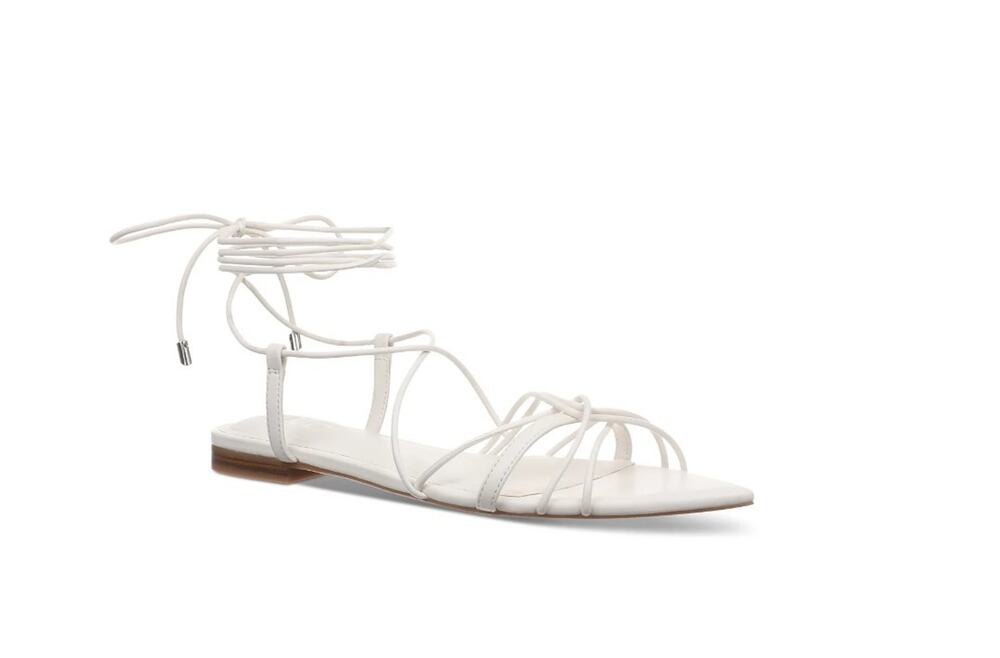 Inc International Concepts Women's Kharmaa Lace-up Flat Sandals White Size 8